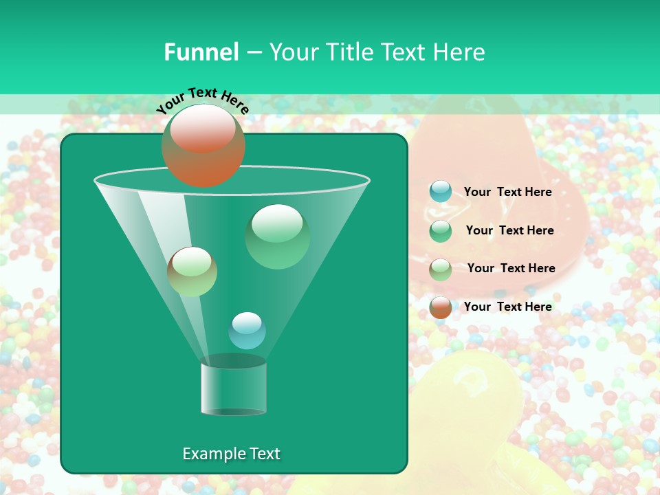 A Group Of Gummy Bears Sitting On Top Of A Pile Of Sprinkle PowerPoint Template