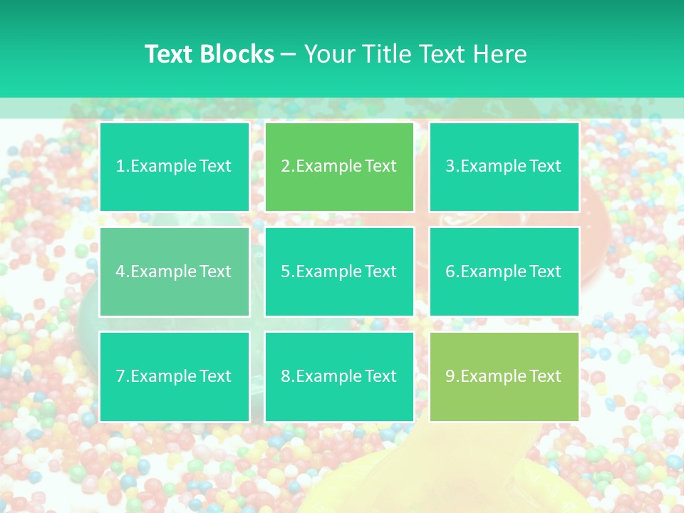 A Group Of Gummy Bears Sitting On Top Of A Pile Of Sprinkle PowerPoint Template