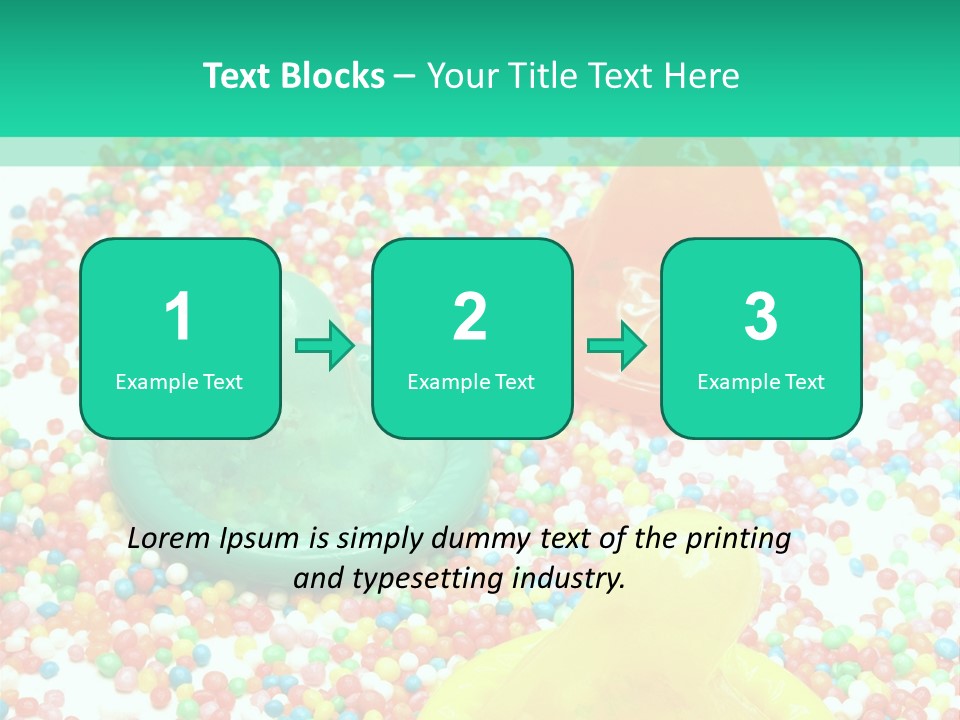 A Group Of Gummy Bears Sitting On Top Of A Pile Of Sprinkle PowerPoint Template
