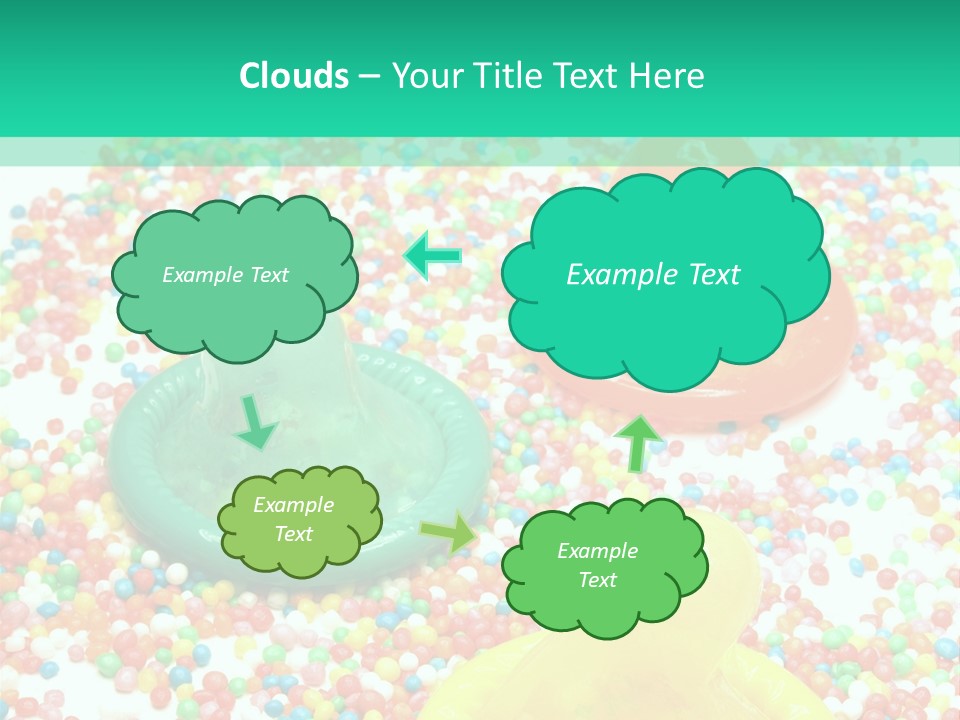 A Group Of Gummy Bears Sitting On Top Of A Pile Of Sprinkle PowerPoint Template