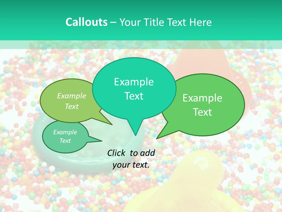 A Group Of Gummy Bears Sitting On Top Of A Pile Of Sprinkle PowerPoint Template