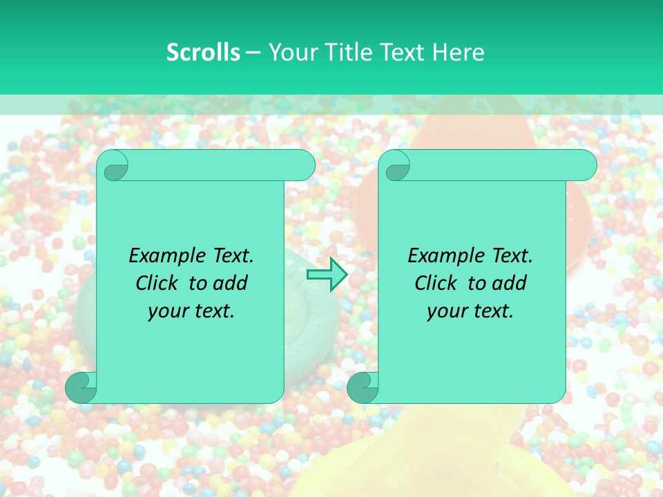 A Group Of Gummy Bears Sitting On Top Of A Pile Of Sprinkle PowerPoint Template