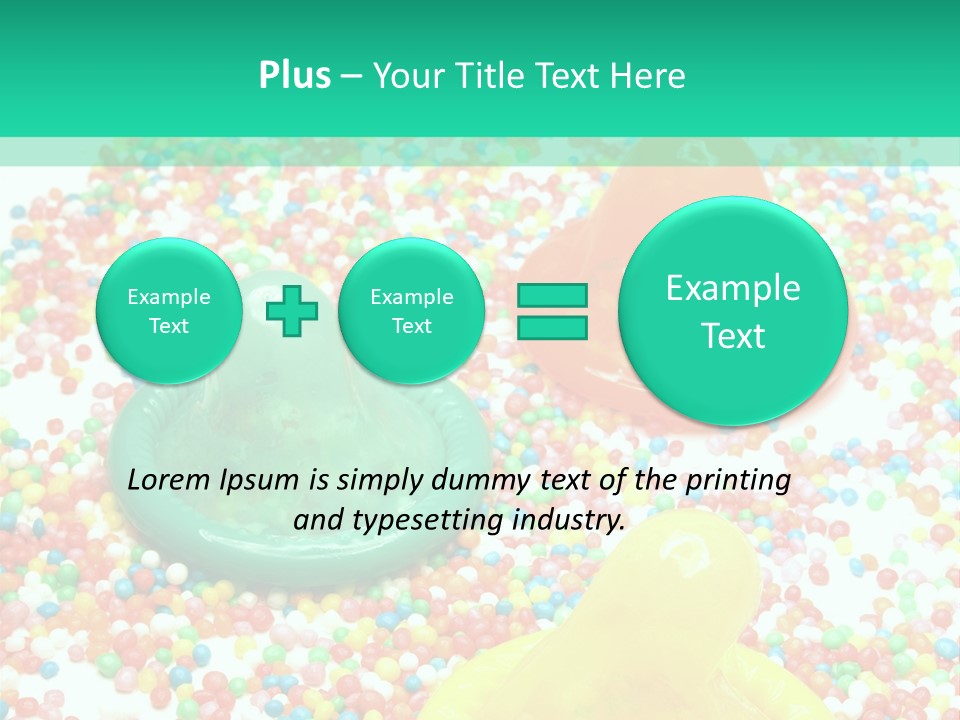 A Group Of Gummy Bears Sitting On Top Of A Pile Of Sprinkle PowerPoint Template