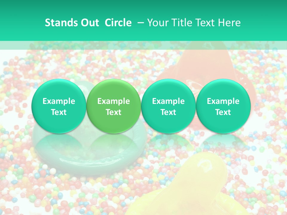 A Group Of Gummy Bears Sitting On Top Of A Pile Of Sprinkle PowerPoint Template