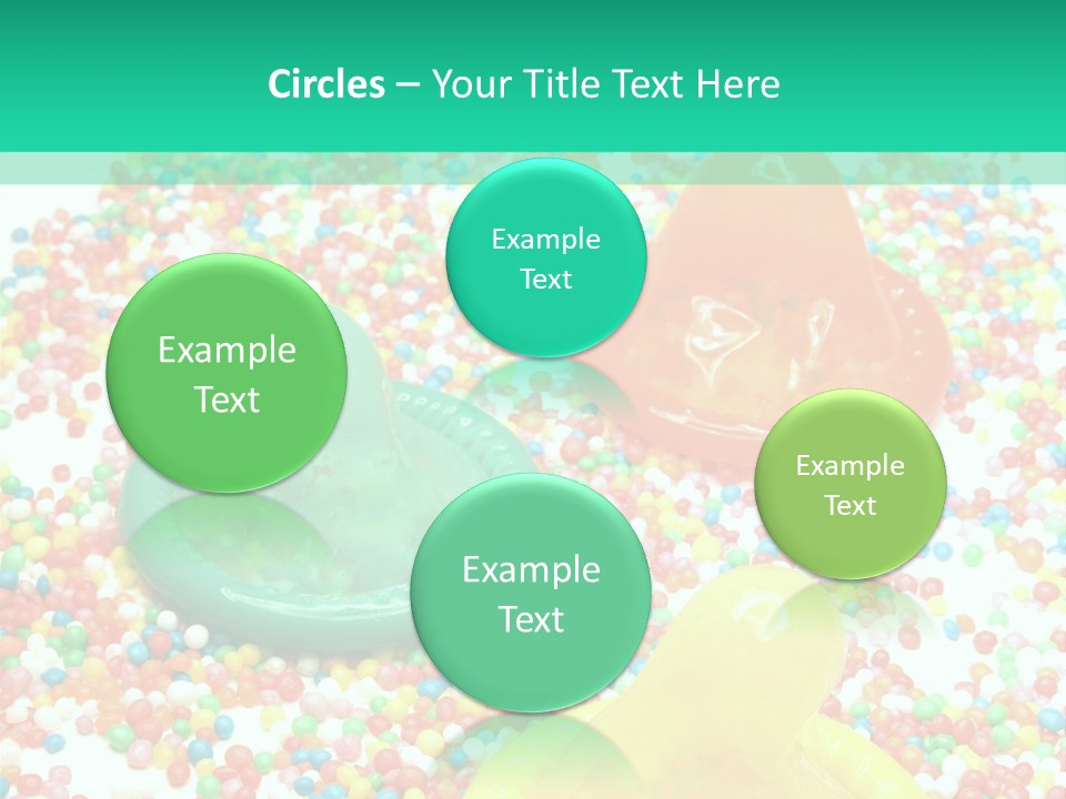 A Group Of Gummy Bears Sitting On Top Of A Pile Of Sprinkle PowerPoint Template