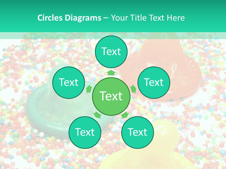 A Group Of Gummy Bears Sitting On Top Of A Pile Of Sprinkle PowerPoint Template