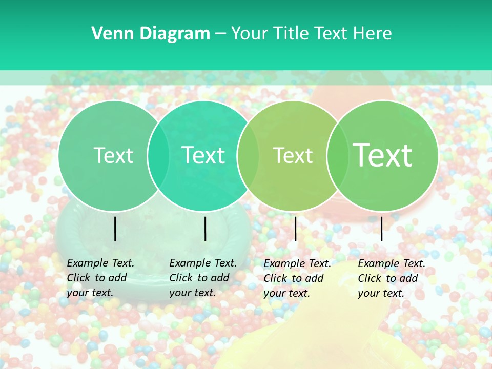 A Group Of Gummy Bears Sitting On Top Of A Pile Of Sprinkle PowerPoint Template