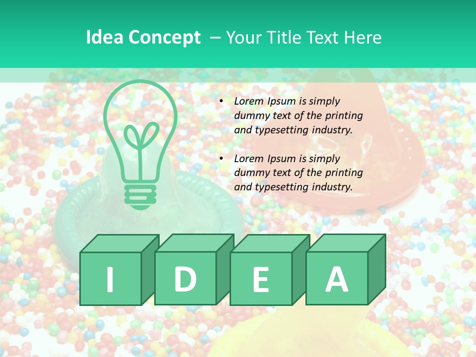 A Group Of Gummy Bears Sitting On Top Of A Pile Of Sprinkle PowerPoint Template