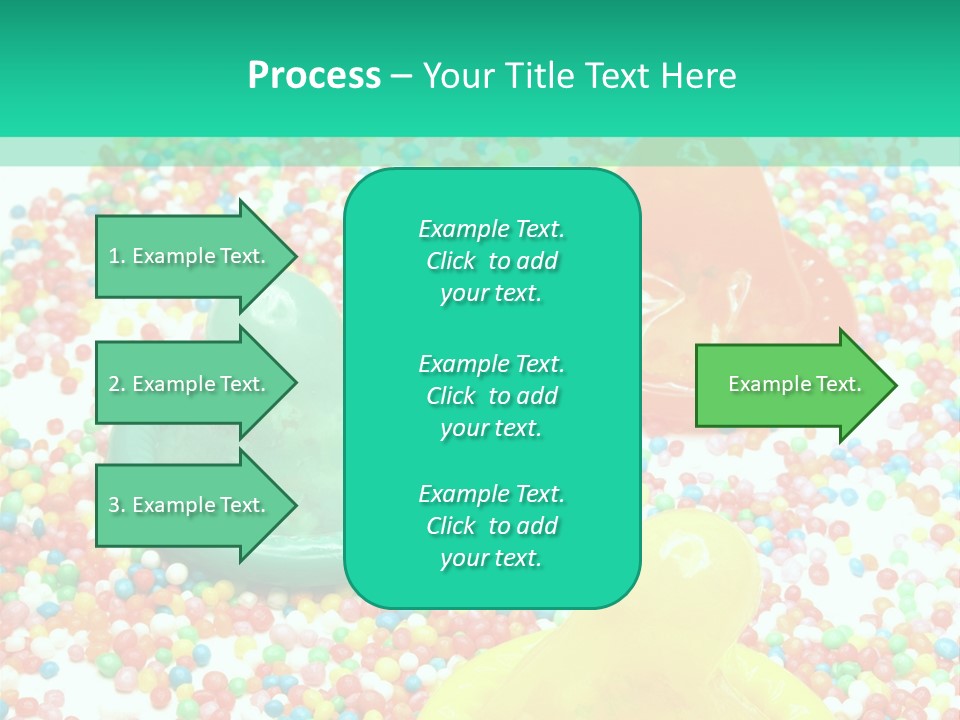 A Group Of Gummy Bears Sitting On Top Of A Pile Of Sprinkle PowerPoint Template