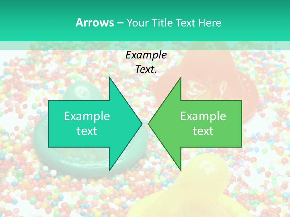 A Group Of Gummy Bears Sitting On Top Of A Pile Of Sprinkle PowerPoint Template