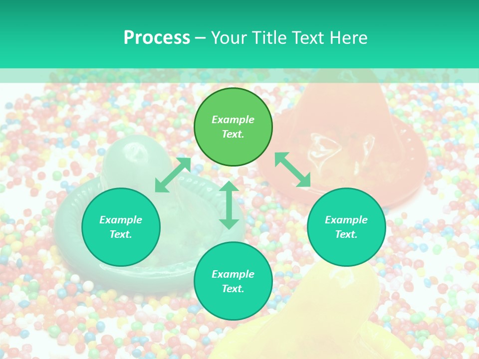 A Group Of Gummy Bears Sitting On Top Of A Pile Of Sprinkle PowerPoint Template