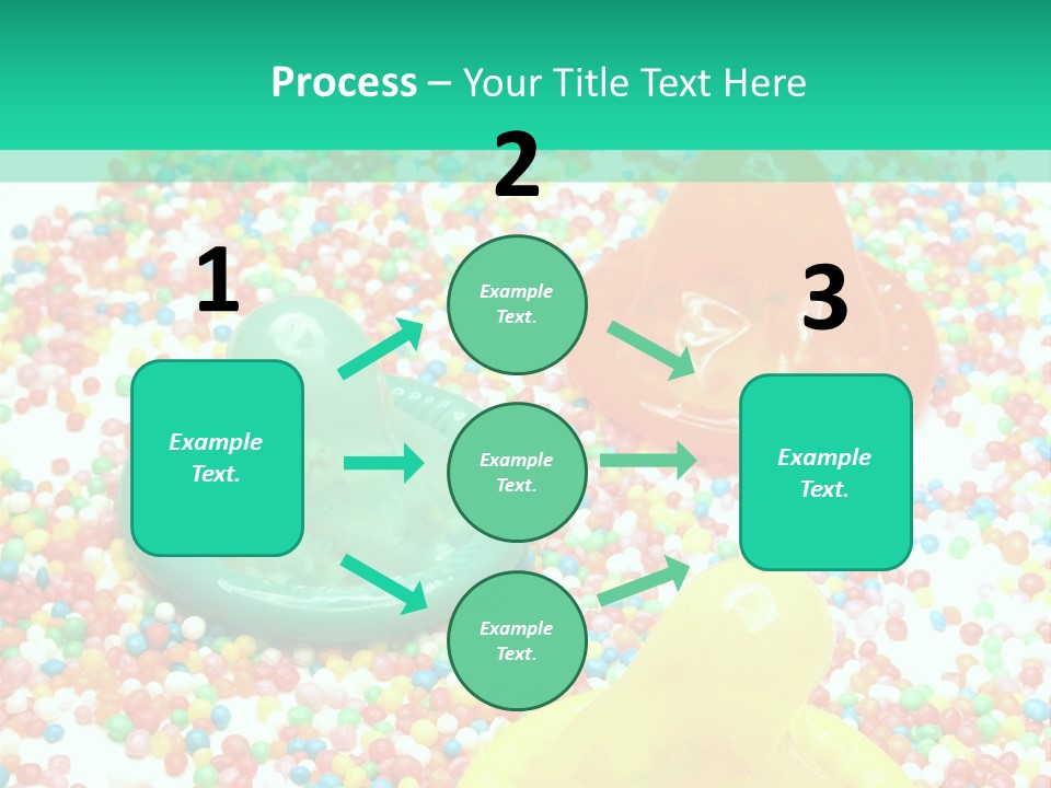 A Group Of Gummy Bears Sitting On Top Of A Pile Of Sprinkle PowerPoint Template