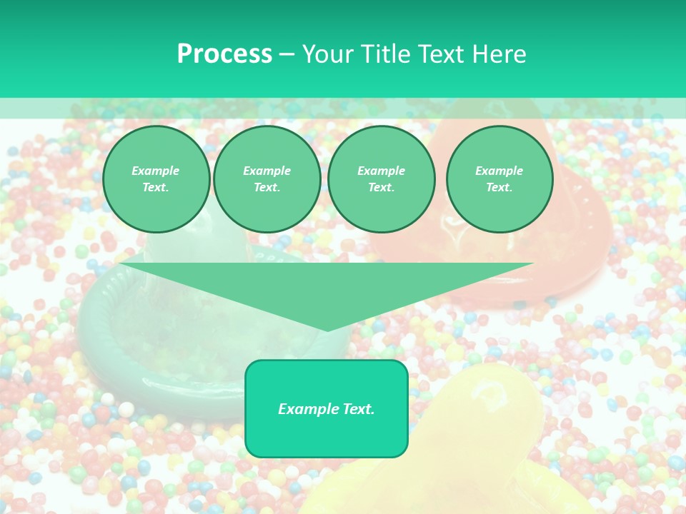 A Group Of Gummy Bears Sitting On Top Of A Pile Of Sprinkle PowerPoint Template