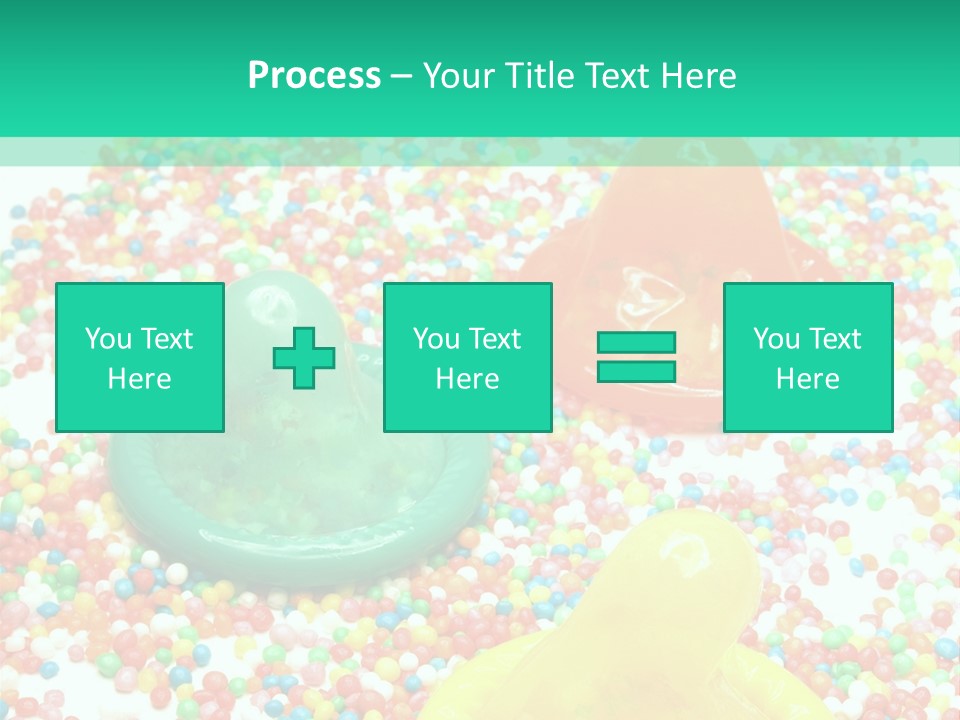 A Group Of Gummy Bears Sitting On Top Of A Pile Of Sprinkle PowerPoint Template