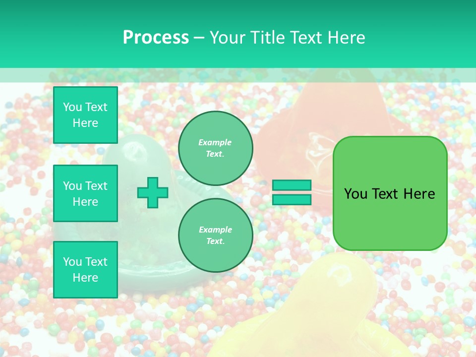 A Group Of Gummy Bears Sitting On Top Of A Pile Of Sprinkle PowerPoint Template