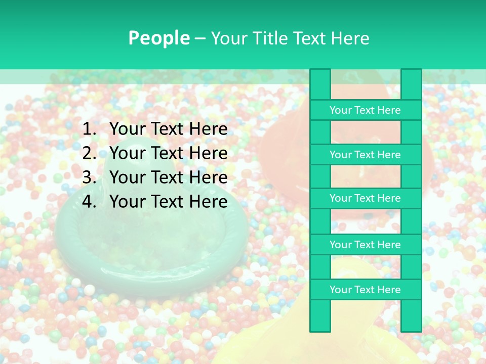 A Group Of Gummy Bears Sitting On Top Of A Pile Of Sprinkle PowerPoint Template