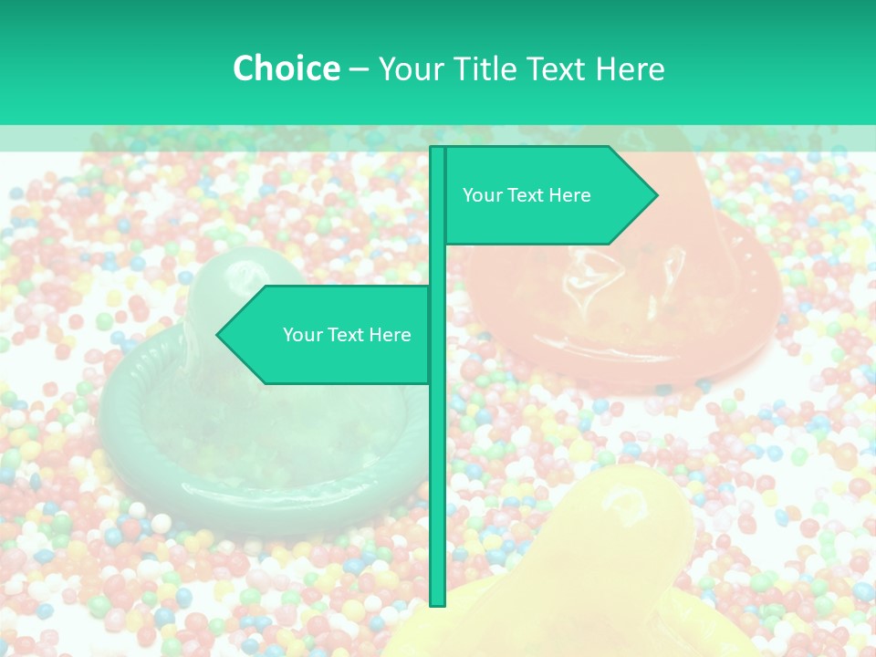 A Group Of Gummy Bears Sitting On Top Of A Pile Of Sprinkle PowerPoint Template