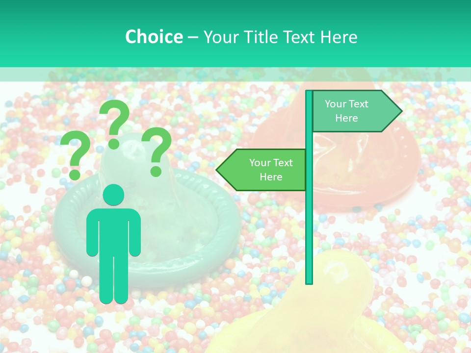 A Group Of Gummy Bears Sitting On Top Of A Pile Of Sprinkle PowerPoint Template