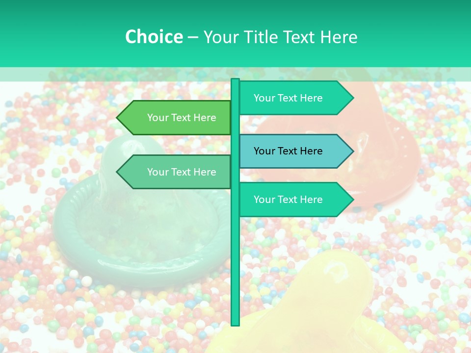 A Group Of Gummy Bears Sitting On Top Of A Pile Of Sprinkle PowerPoint Template