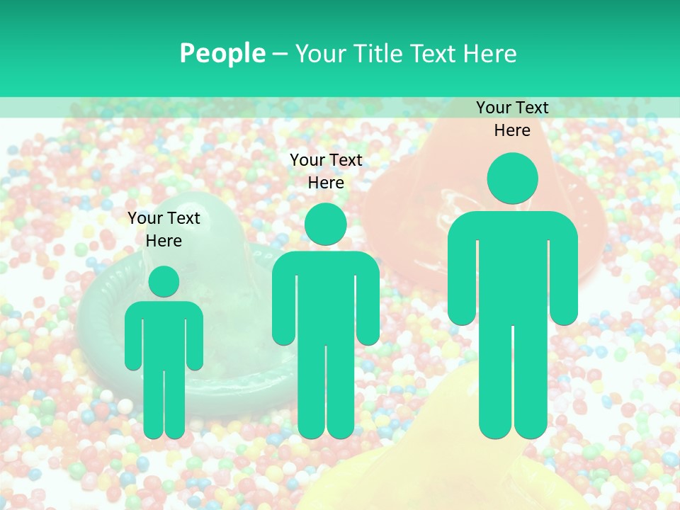 A Group Of Gummy Bears Sitting On Top Of A Pile Of Sprinkle PowerPoint Template