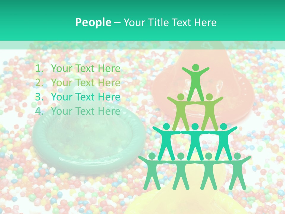 A Group Of Gummy Bears Sitting On Top Of A Pile Of Sprinkle PowerPoint Template