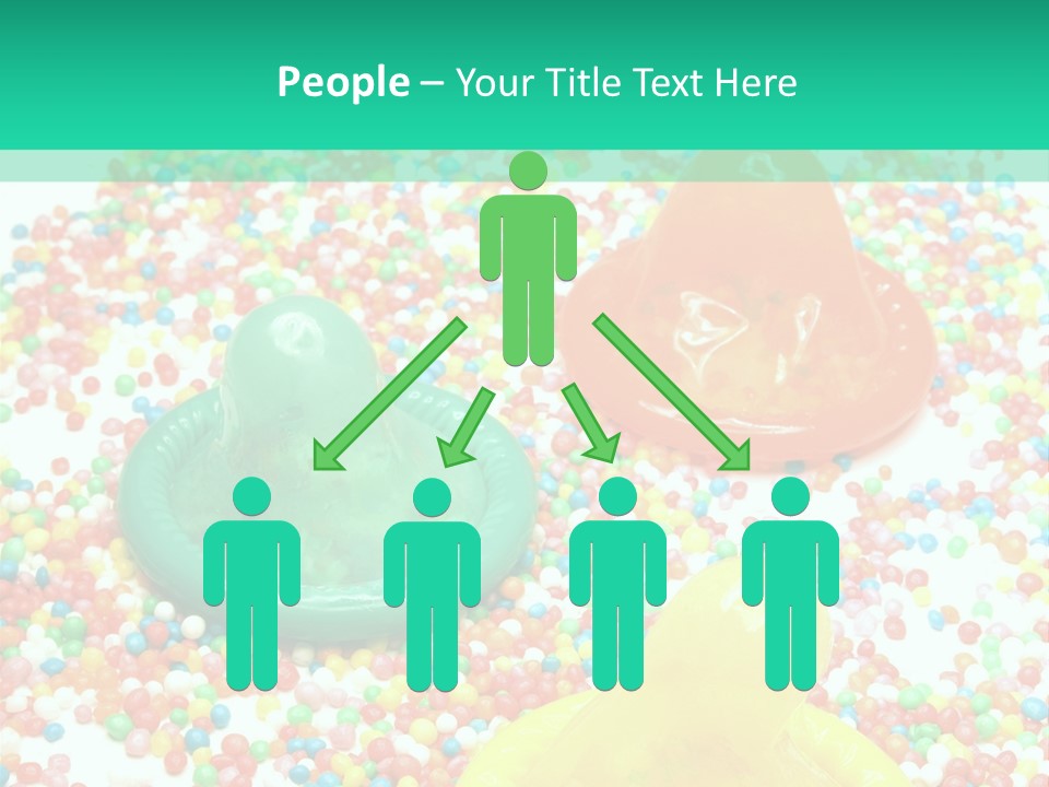 A Group Of Gummy Bears Sitting On Top Of A Pile Of Sprinkle PowerPoint Template