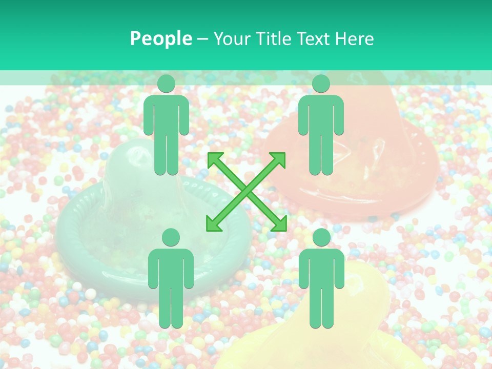 A Group Of Gummy Bears Sitting On Top Of A Pile Of Sprinkle PowerPoint Template