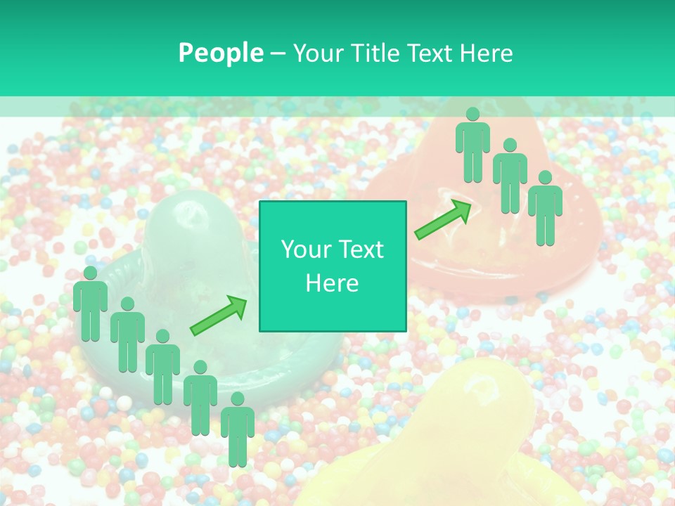 A Group Of Gummy Bears Sitting On Top Of A Pile Of Sprinkle PowerPoint Template