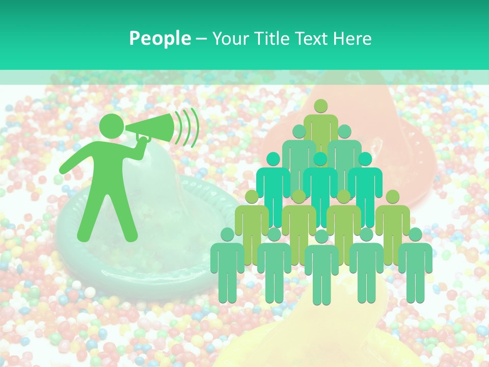 A Group Of Gummy Bears Sitting On Top Of A Pile Of Sprinkle PowerPoint Template