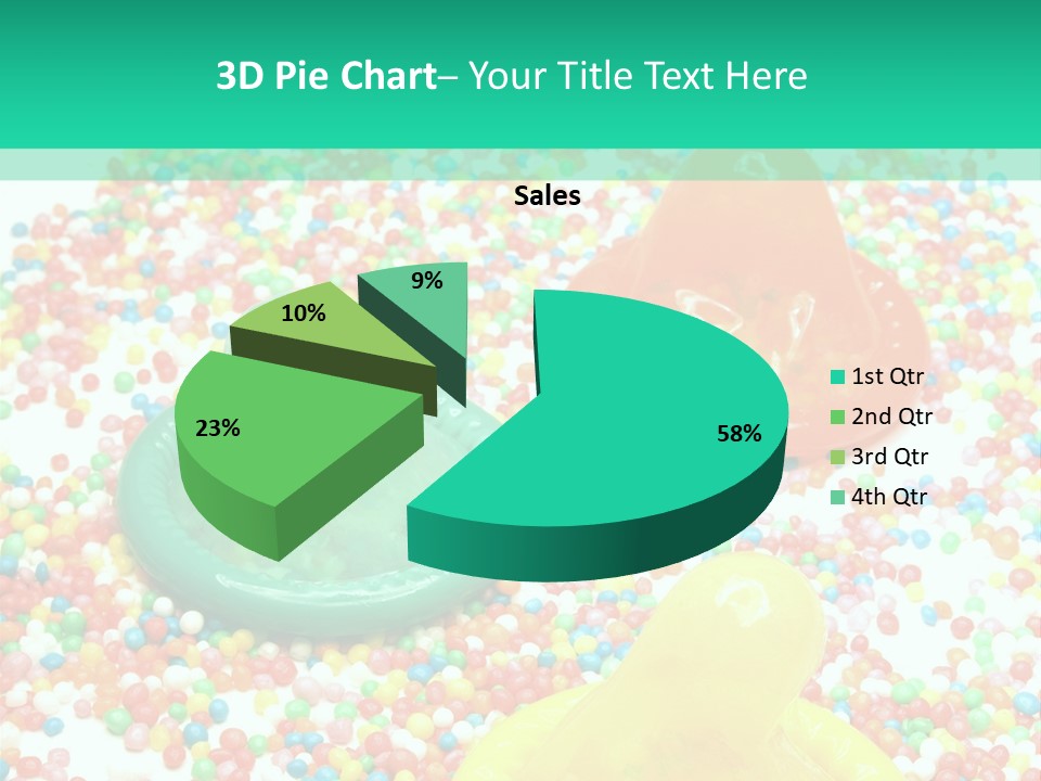 A Group Of Gummy Bears Sitting On Top Of A Pile Of Sprinkle PowerPoint Template