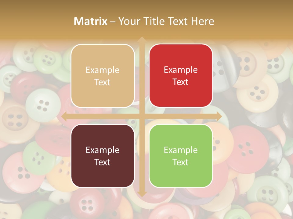 A Pile Of Colorful Buttons With The Words Name Of Presentation PowerPoint Template