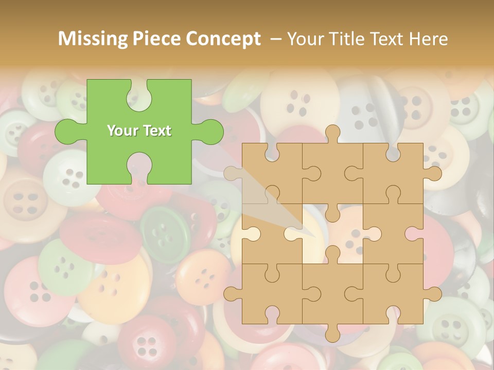 A Pile Of Colorful Buttons With The Words Name Of Presentation PowerPoint Template
