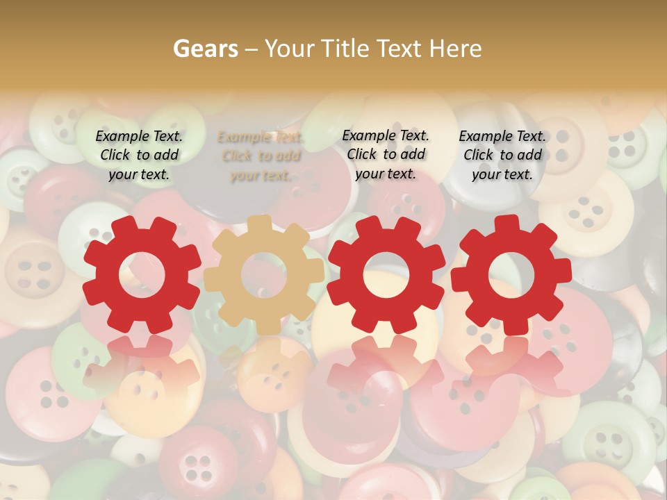 A Pile Of Colorful Buttons With The Words Name Of Presentation PowerPoint Template