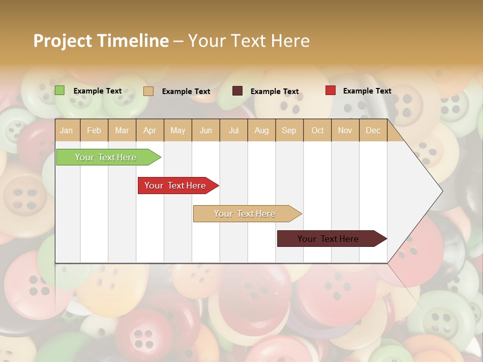 A Pile Of Colorful Buttons With The Words Name Of Presentation PowerPoint Template