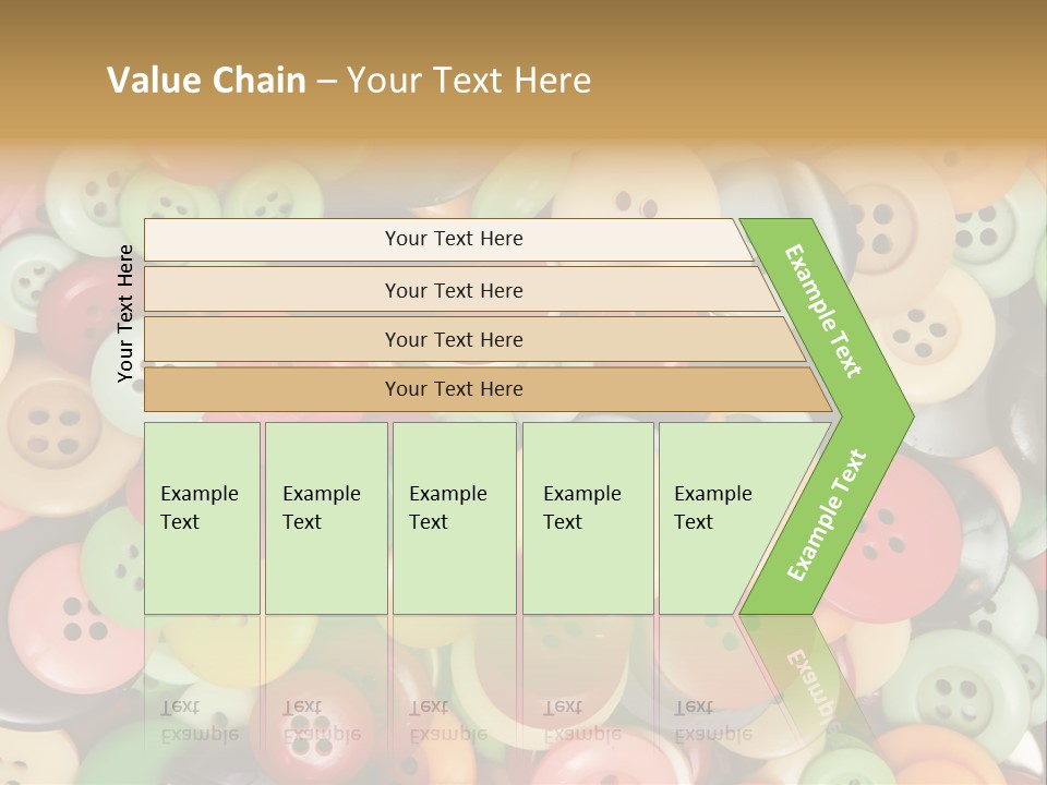 A Pile Of Colorful Buttons With The Words Name Of Presentation PowerPoint Template