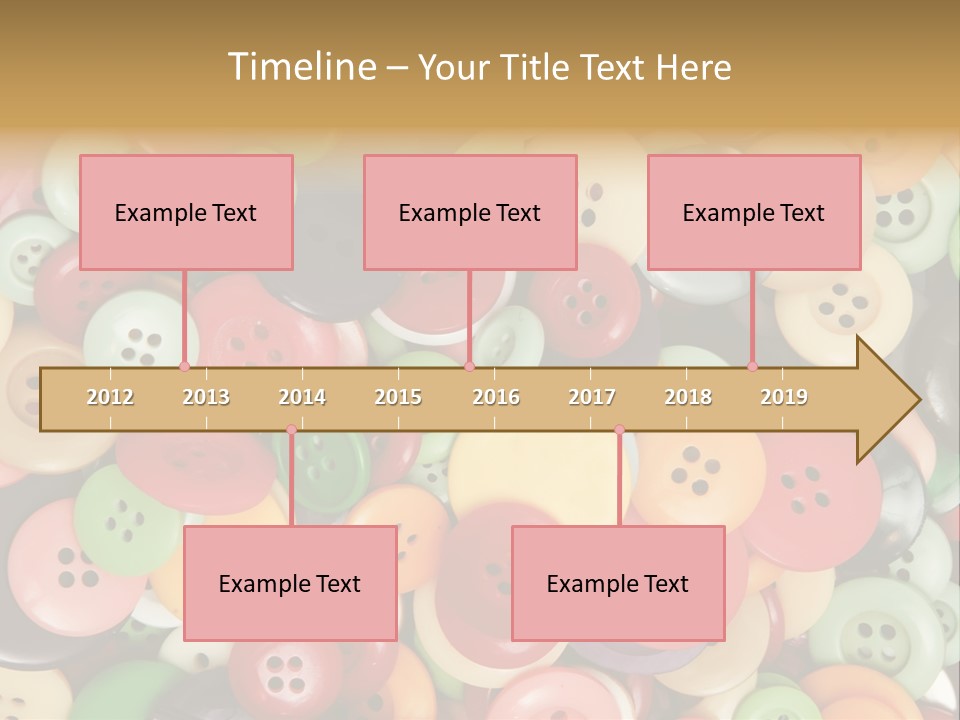 A Pile Of Colorful Buttons With The Words Name Of Presentation PowerPoint Template