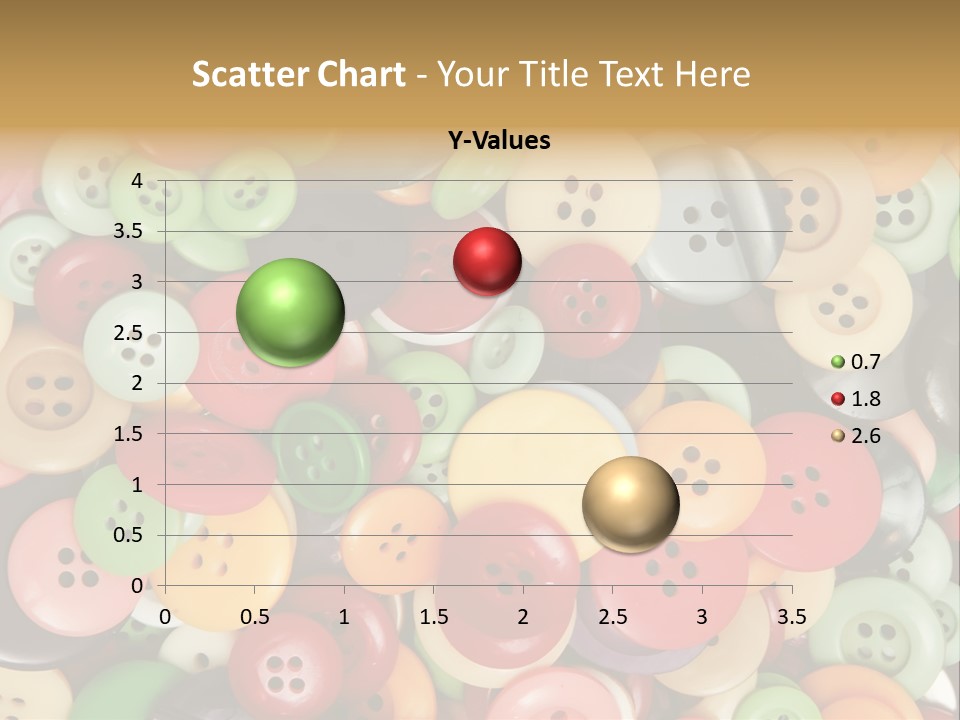 A Pile Of Colorful Buttons With The Words Name Of Presentation PowerPoint Template