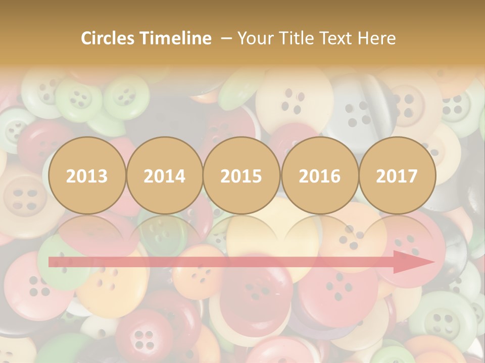 A Pile Of Colorful Buttons With The Words Name Of Presentation PowerPoint Template