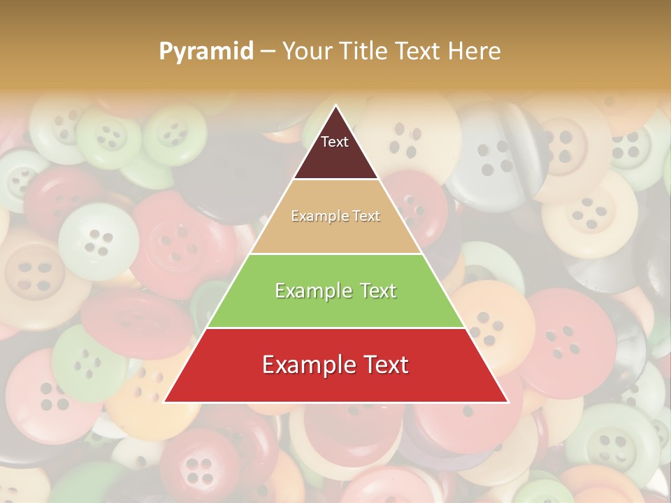 A Pile Of Colorful Buttons With The Words Name Of Presentation PowerPoint Template