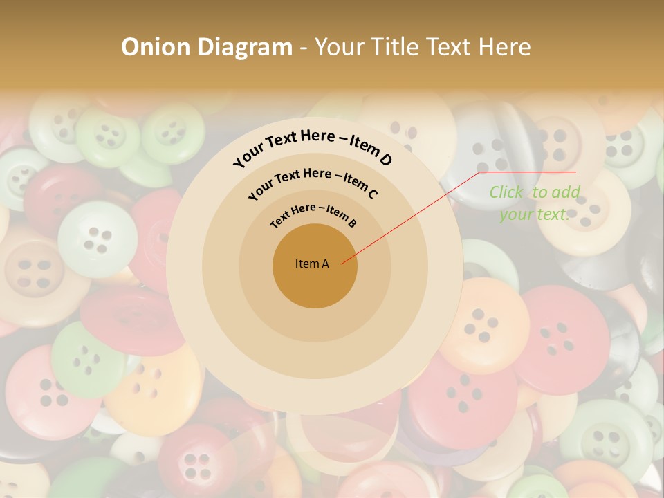 A Pile Of Colorful Buttons With The Words Name Of Presentation PowerPoint Template