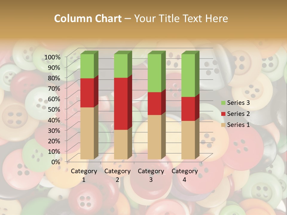 A Pile Of Colorful Buttons With The Words Name Of Presentation PowerPoint Template