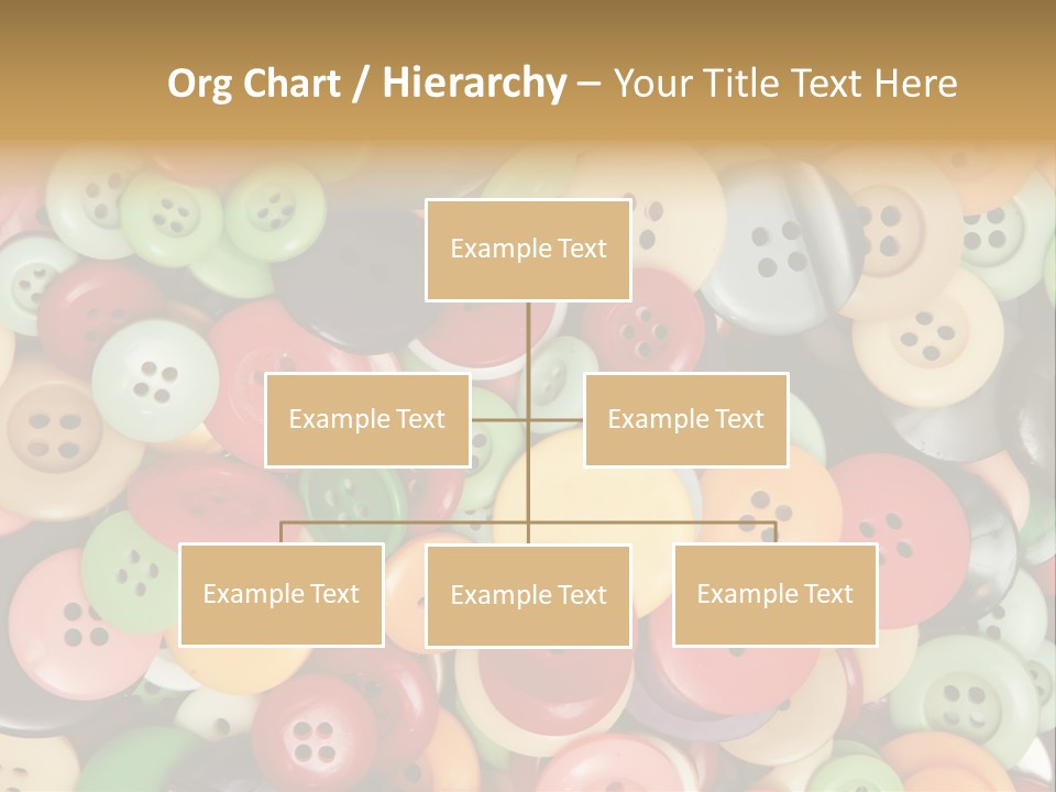 A Pile Of Colorful Buttons With The Words Name Of Presentation PowerPoint Template