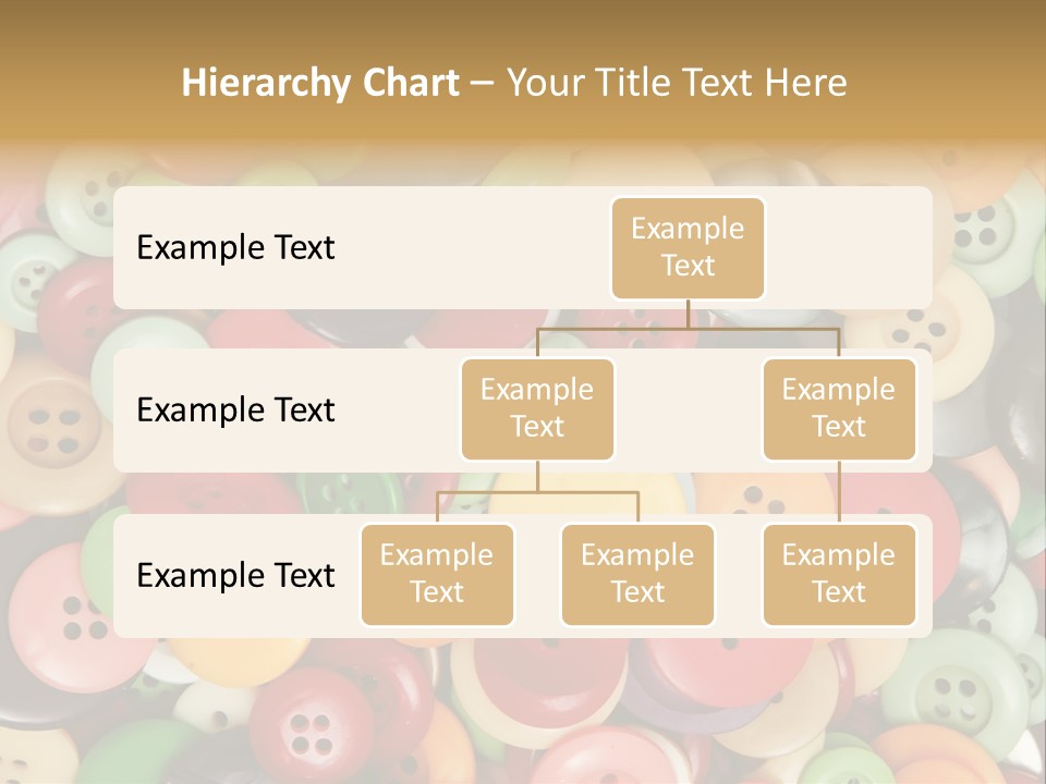 A Pile Of Colorful Buttons With The Words Name Of Presentation PowerPoint Template