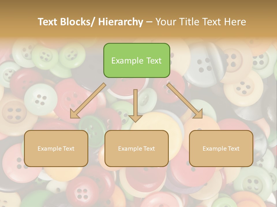 A Pile Of Colorful Buttons With The Words Name Of Presentation PowerPoint Template