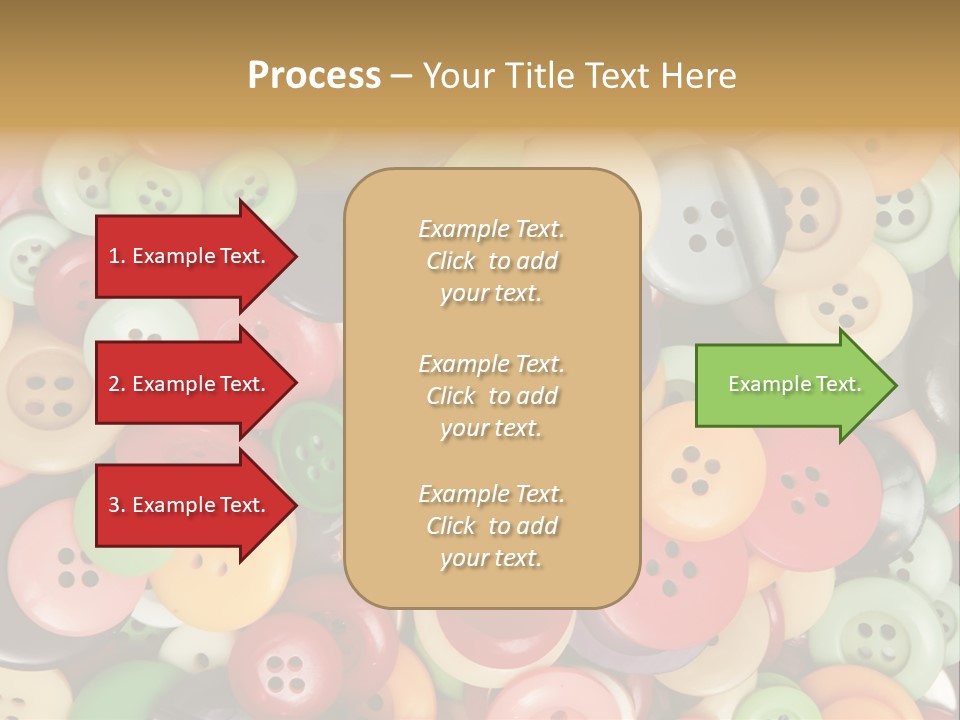 A Pile Of Colorful Buttons With The Words Name Of Presentation PowerPoint Template
