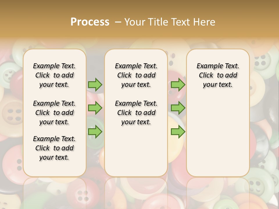 A Pile Of Colorful Buttons With The Words Name Of Presentation PowerPoint Template