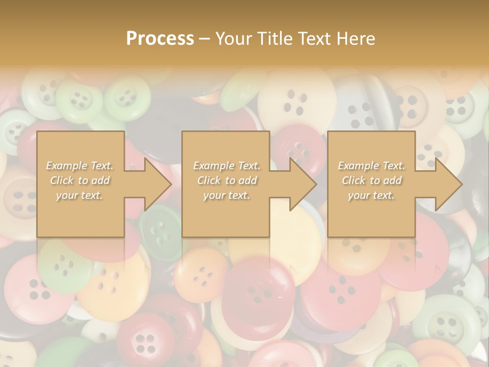 A Pile Of Colorful Buttons With The Words Name Of Presentation PowerPoint Template