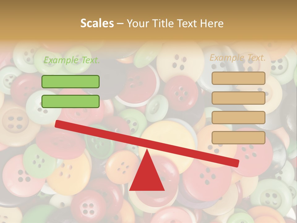 A Pile Of Colorful Buttons With The Words Name Of Presentation PowerPoint Template