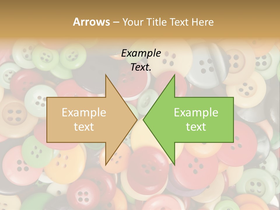 A Pile Of Colorful Buttons With The Words Name Of Presentation PowerPoint Template