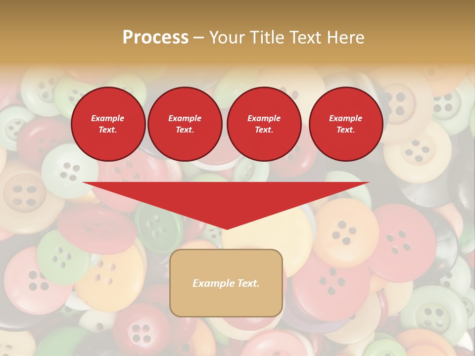 A Pile Of Colorful Buttons With The Words Name Of Presentation PowerPoint Template